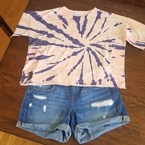 J. Crew distressed jean shorts (cuffed)